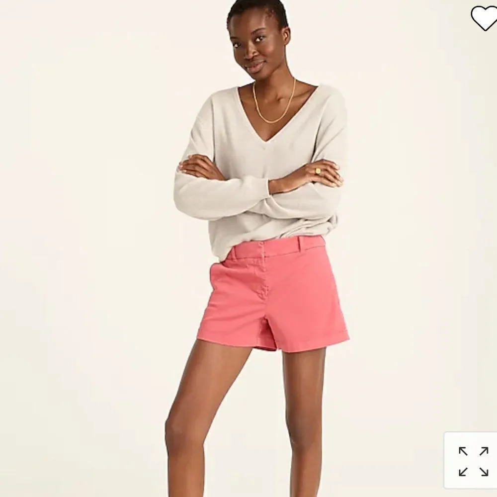 J Crew melon colored chino shorts.  Size 6